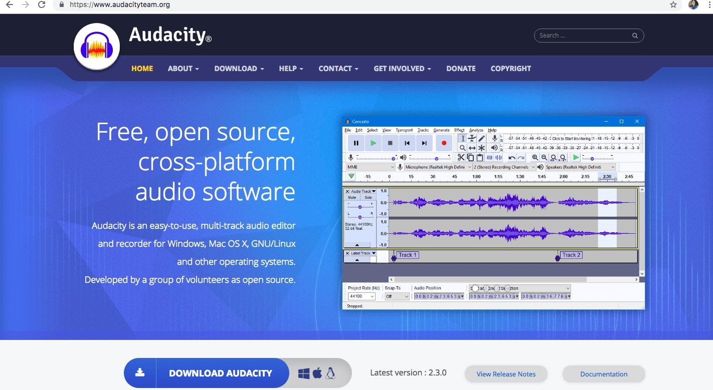 Audacity: Usually works great, though we had to record our podcast twice, this time.