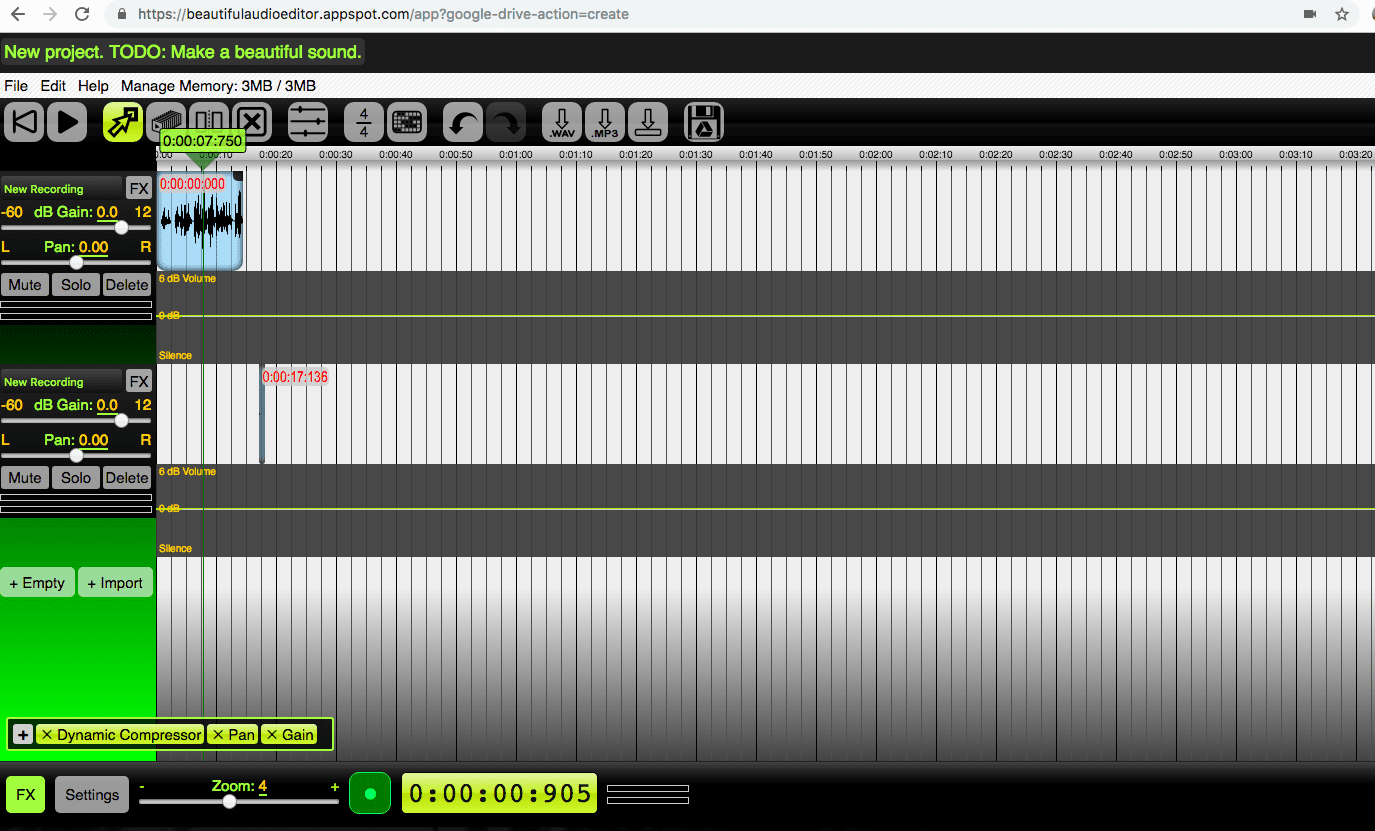 Beautiful Audio Editor: When you can post in Chrome, it's beautiful