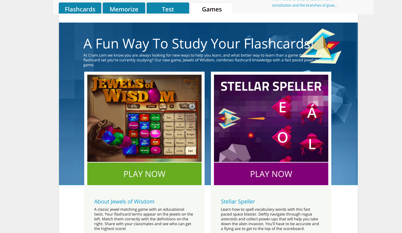 Cram: Games