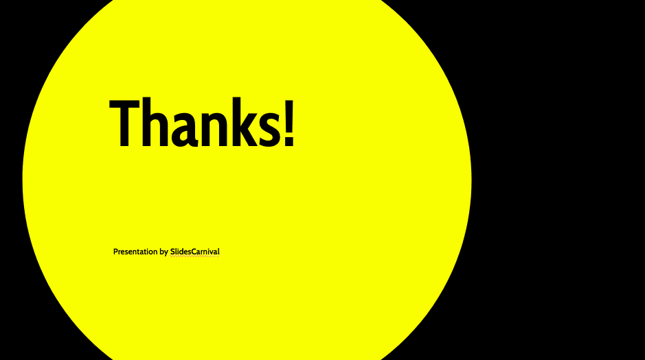 Example of a SlidesCarnival Template