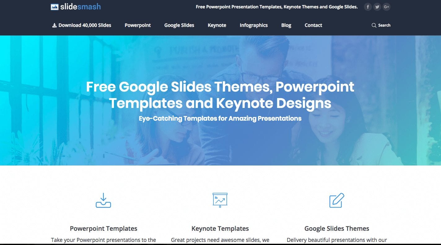 SlideSmash home page screenshot