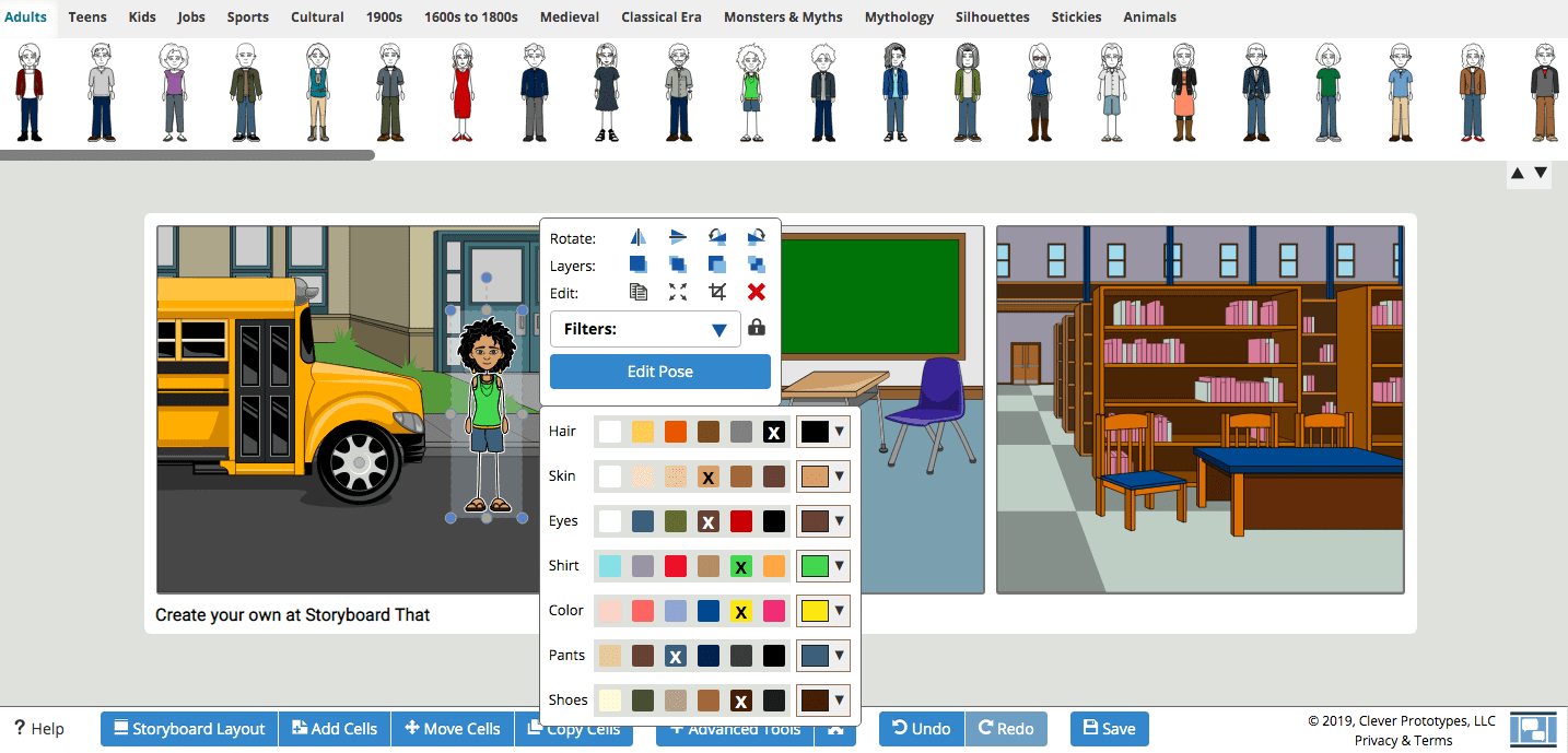 Storyboard That - Character Screen