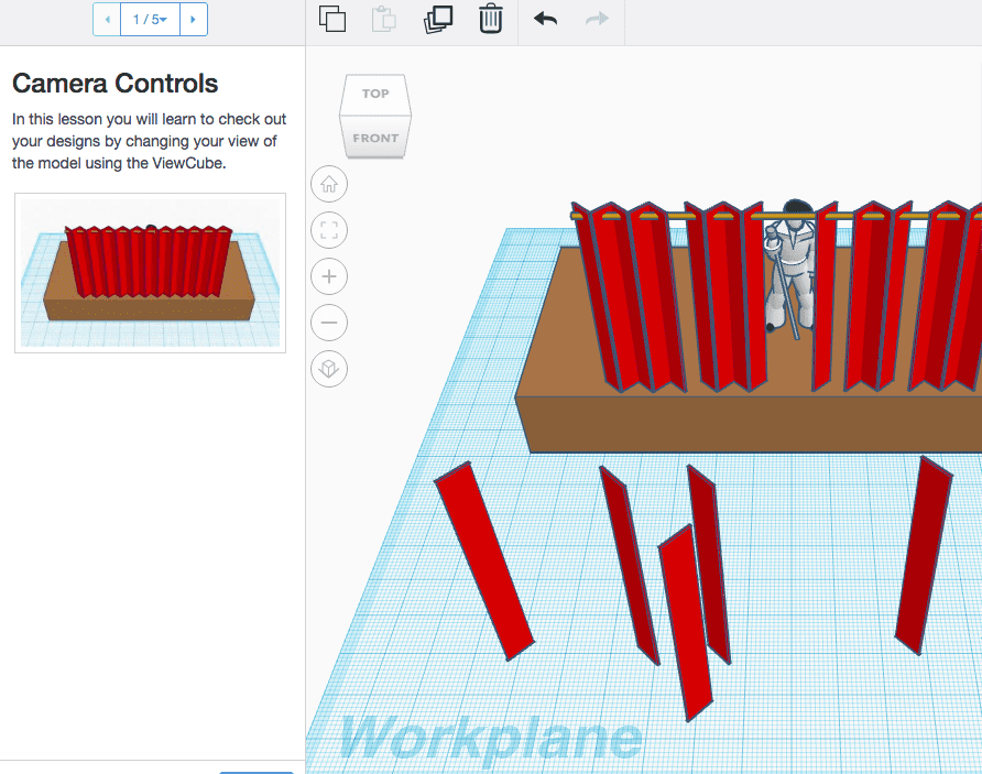 Tinkercad - Camera placement view