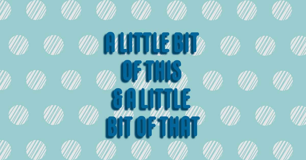 A little bit of this text over large polka dots