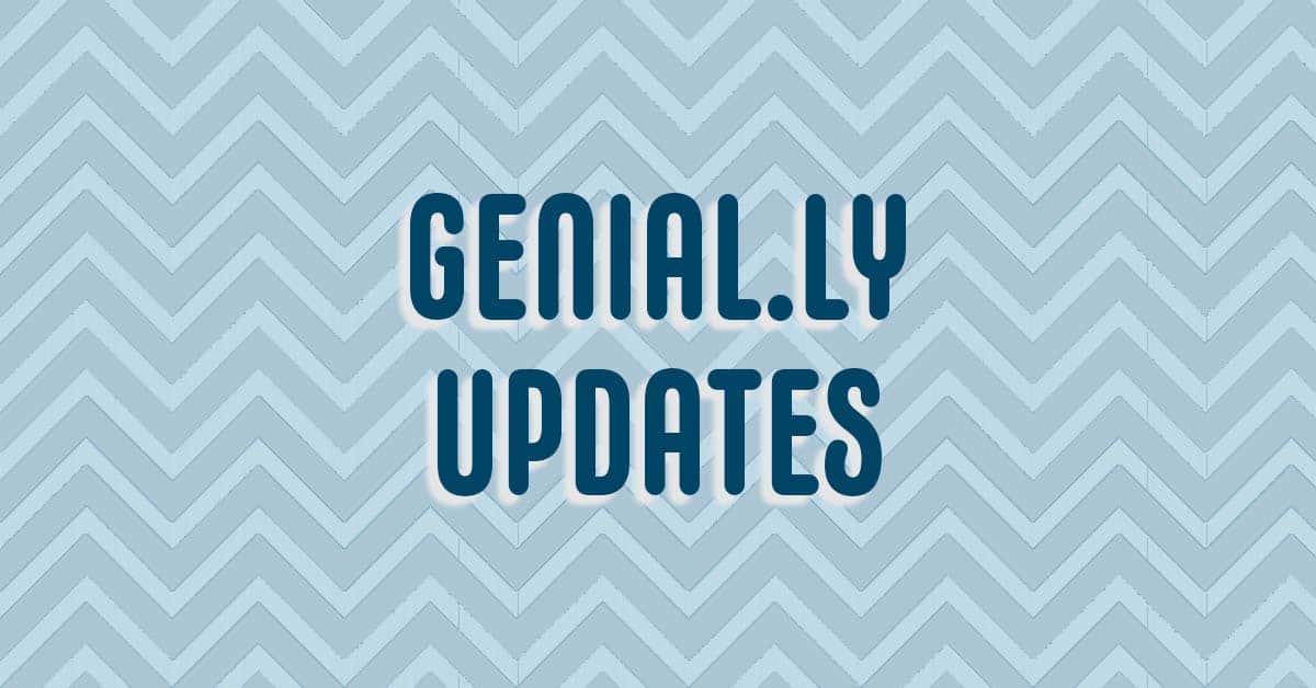 Genial.ly updates text over chevrons