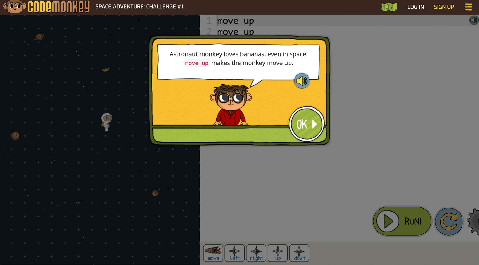 Code Monkey example from Hour of Code