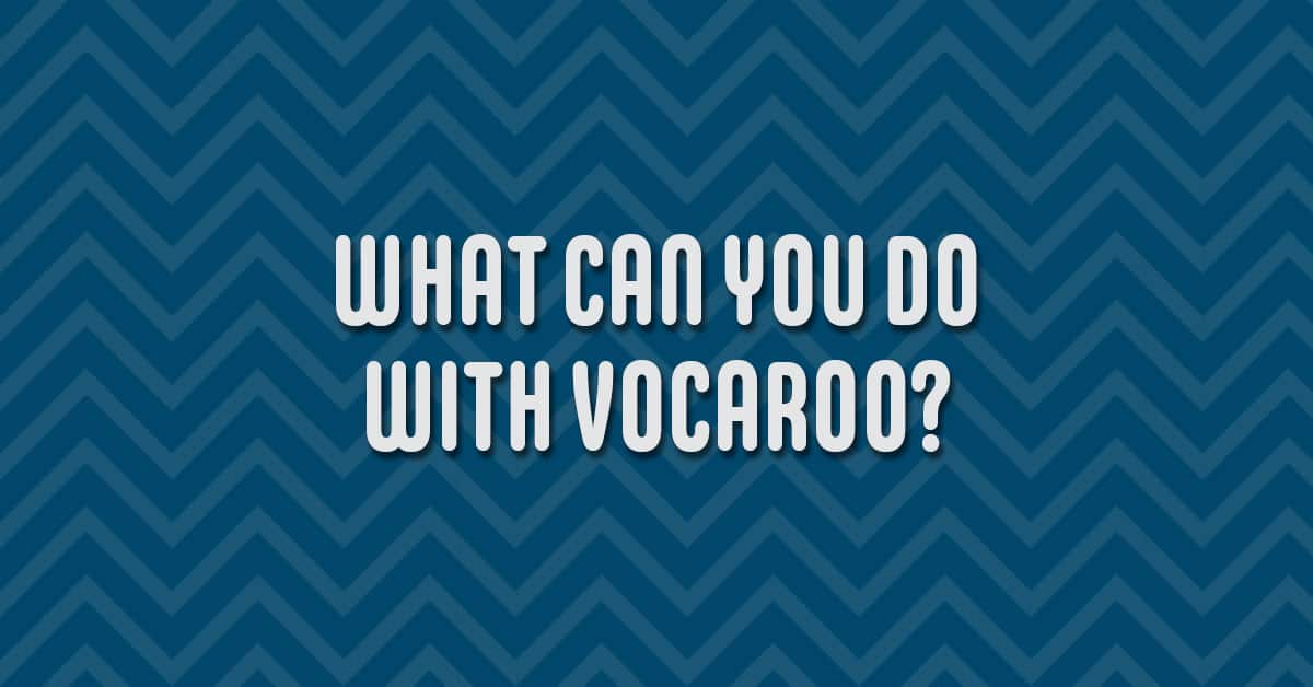 What can you do with Vocaroo text over chevron background