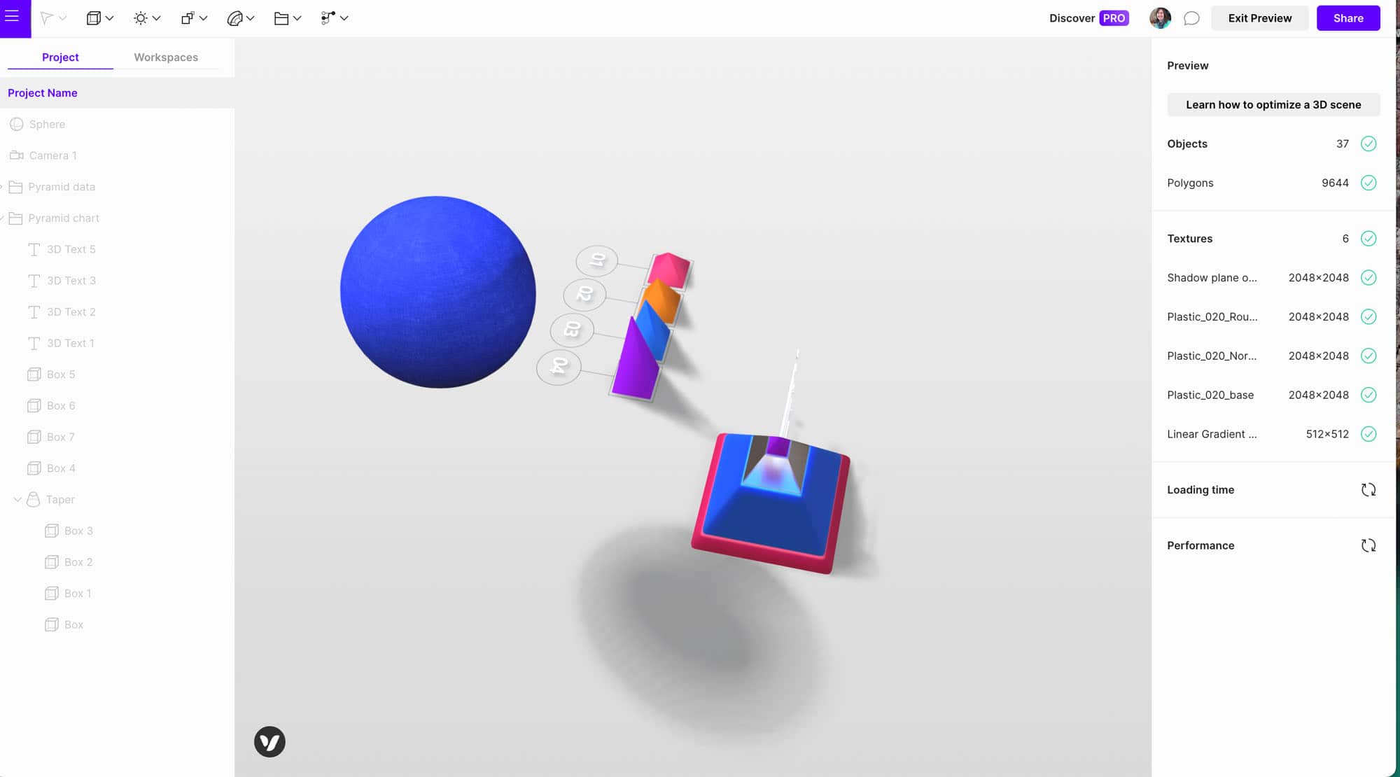 3D vectary shapes.
