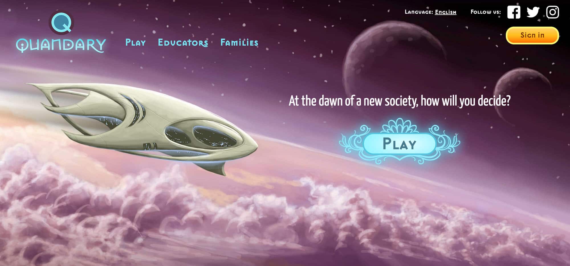 Quandary Game home page