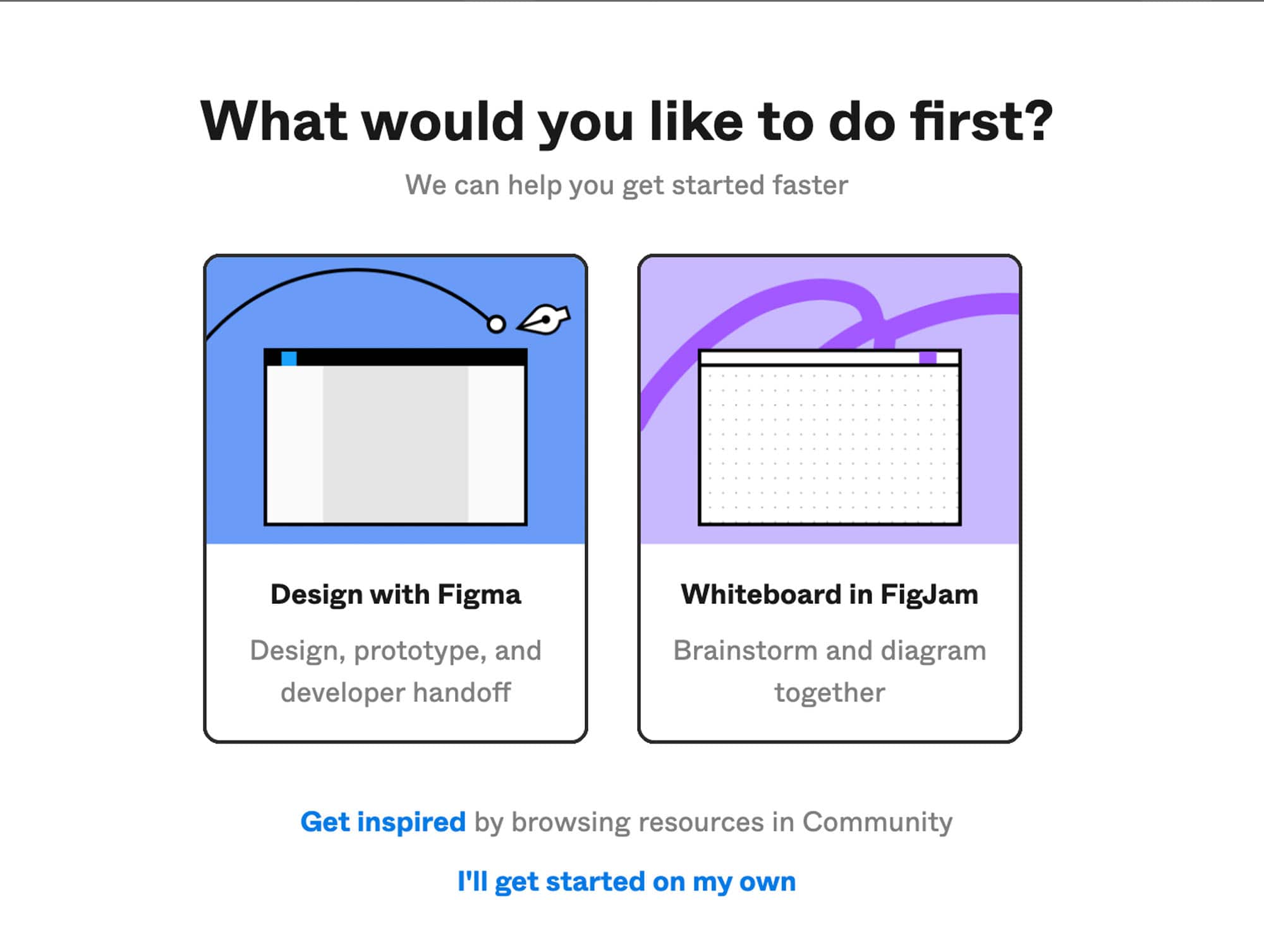 Figma selection screen
