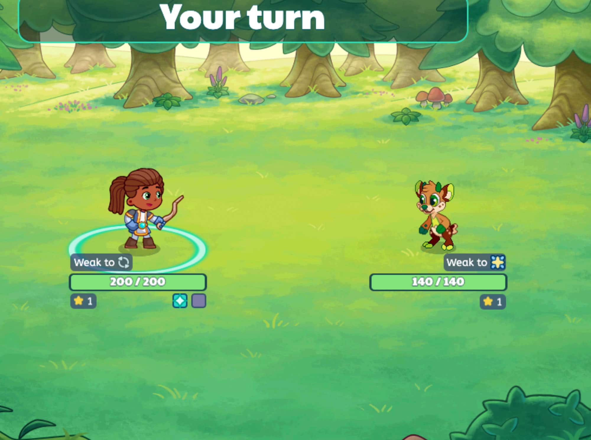 Prodigy game screenshot - your turn