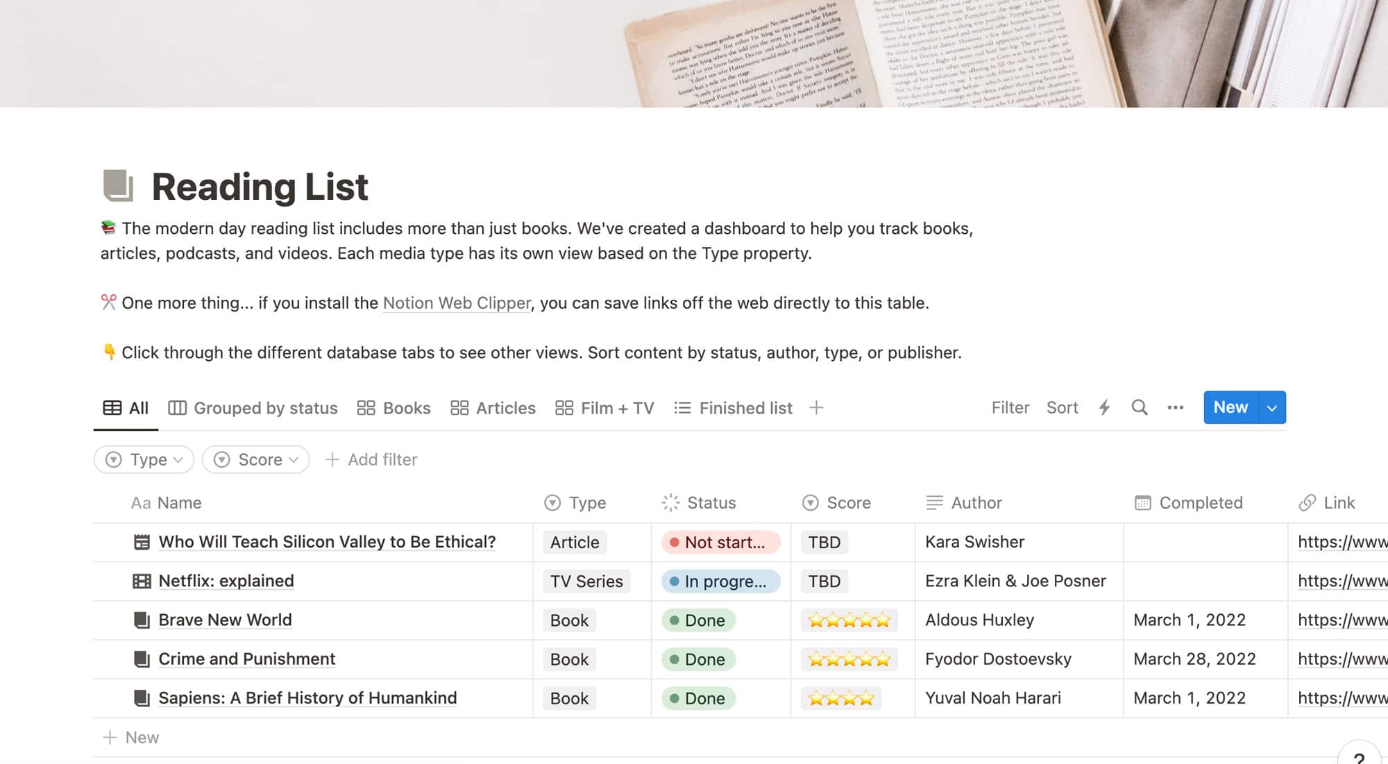 Notion screenshot