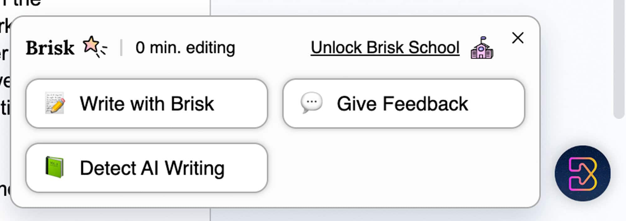 Brisk screenshot