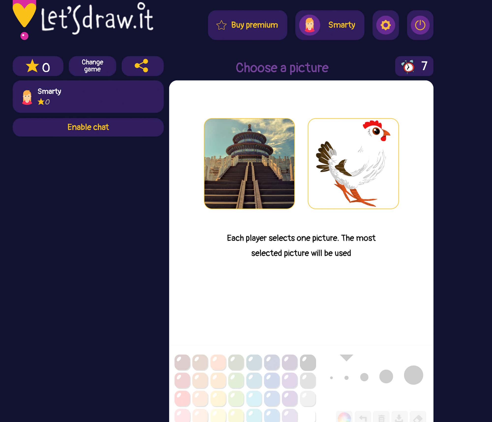 Let's Draw It selector