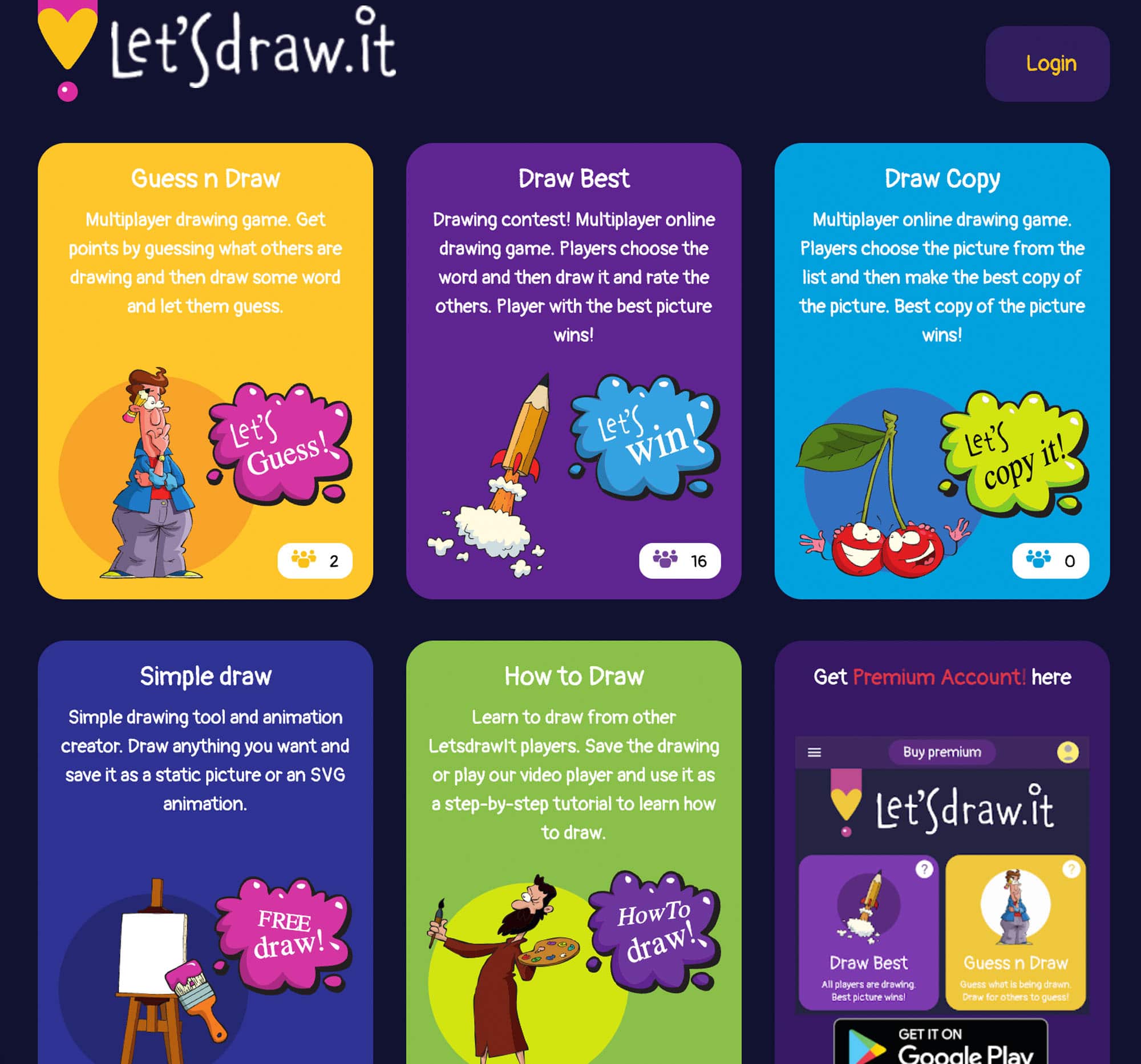 Let's Draw It Game Selector