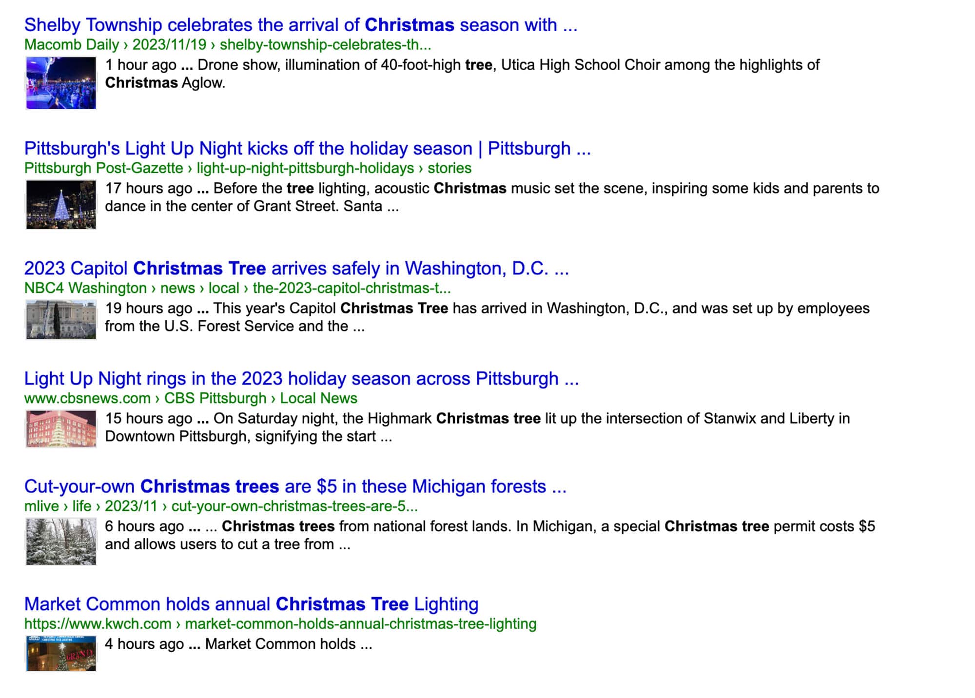 SweetSearch results page screenshot