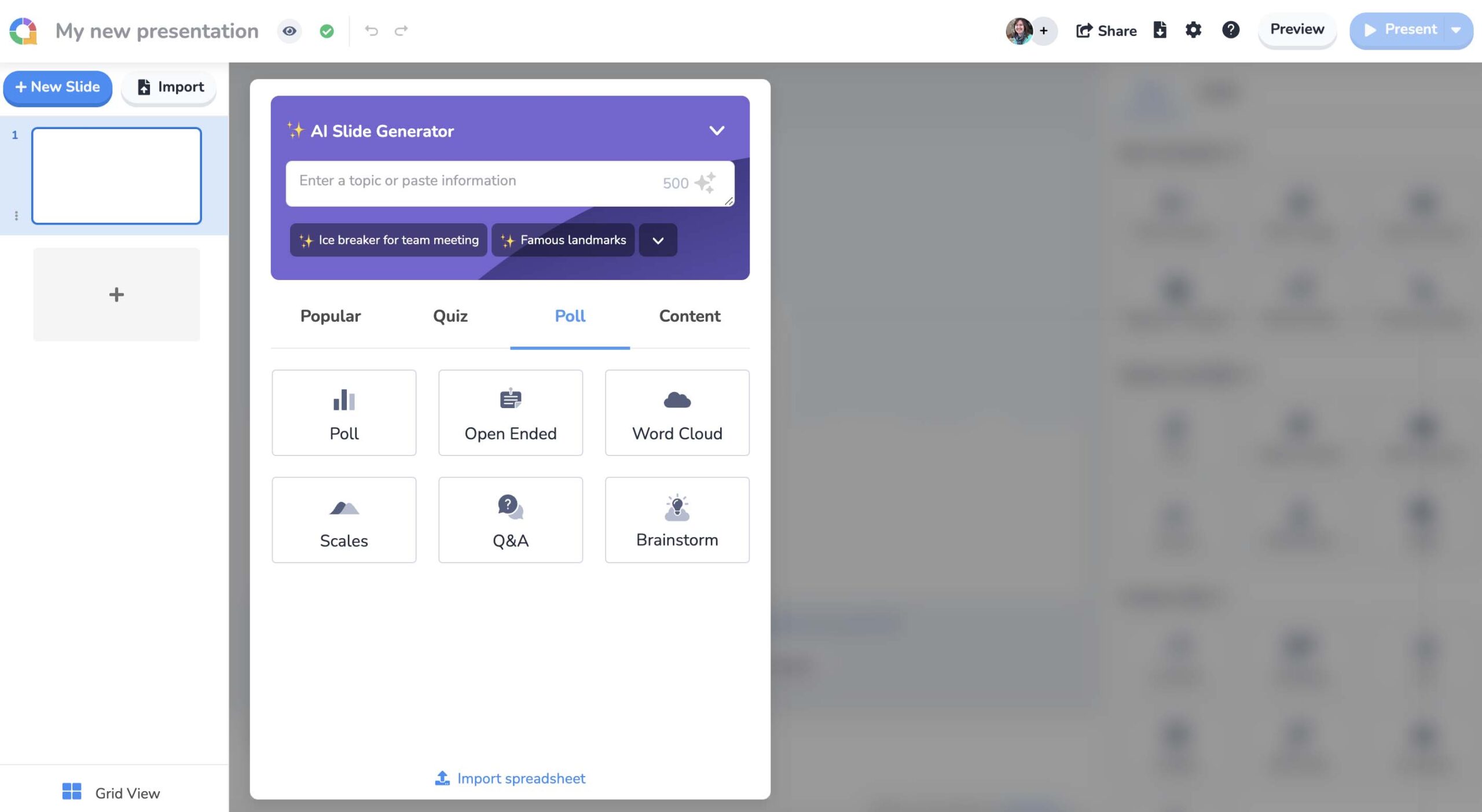 Ahaslides screenshot