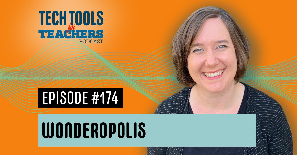 A green feature image background with Shanna's face and the word "Wonderopolis" with Episode 174 text.