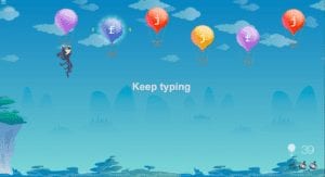 Typing Club try again screen