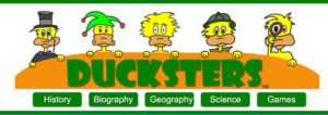 Ducksters logo featuring cartoon ducks