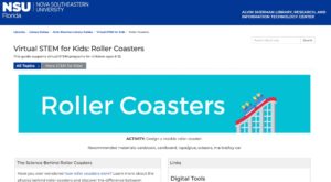 Screenshot of the NSU roller coasters page