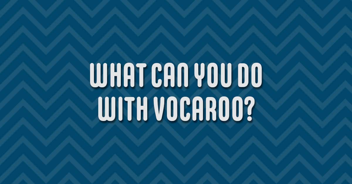 What can you do with Vocaroo text over chevron background