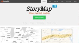 StoryMap home page screenshot