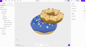 Two donuts made with a 3d program