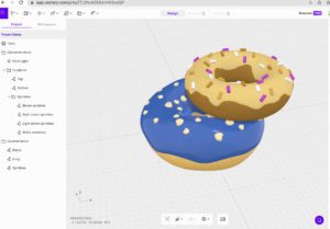 Editing 3D donuts with Vectary