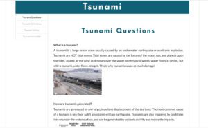Weather Wiz Kids Tsunami page screenshot