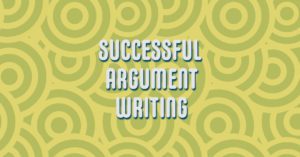 Successful argument writing text over concentric circles