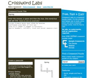 Crossword labs screenshot