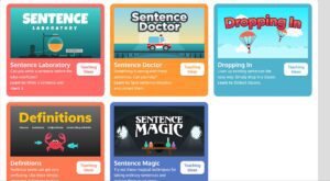SentencePlay game selector screenshow