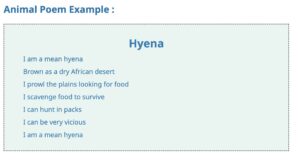 Example poem about a hyena