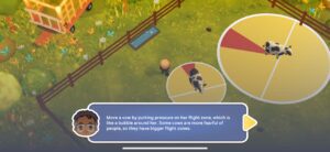 Screenshot of a gameplay from Mooving Cows