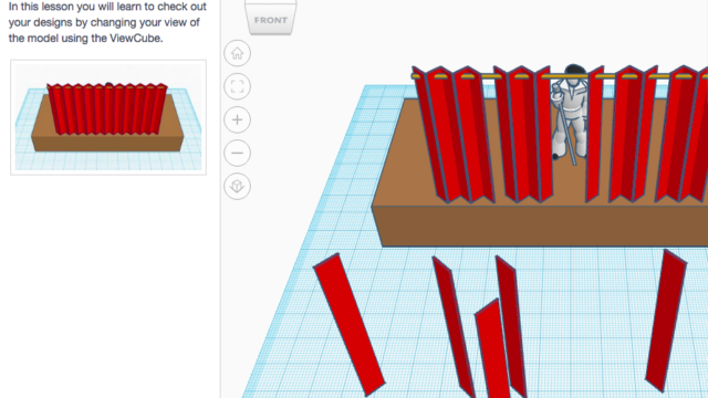 Tinkercad - Camera placement view