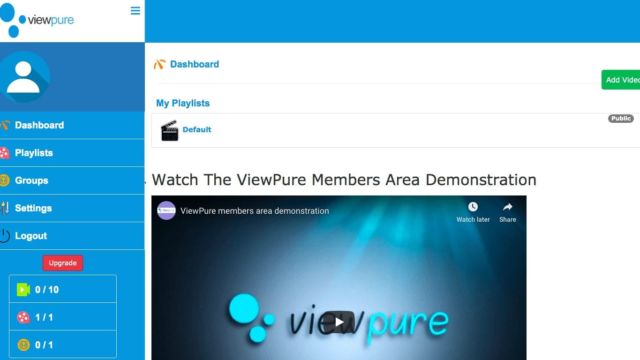 ViewPure - Main Video View Screen