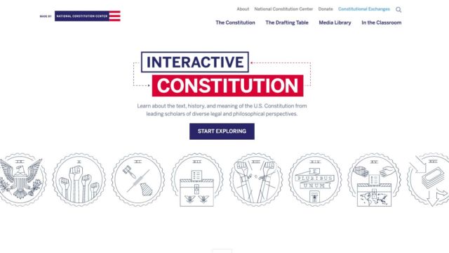 Interactive Constitution homepage