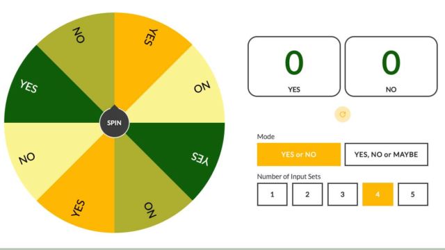 Yes, No, or Try Again  Spin the Wheel - Random Picker