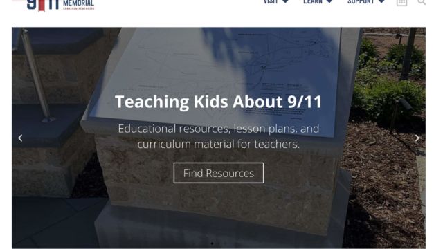 Graphic showing "teaching kids about 9/11"