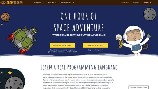 One Hour of Space Adventure screenshot from Hour of Code