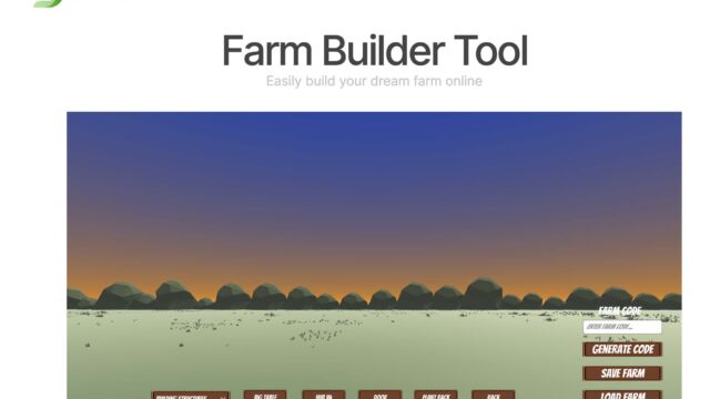 SpatialGrow's Farm Builder Tool homepage screenshot