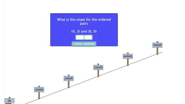 Screenshot of the Moving Day math game from Mr. Nussbaum. The interface features an 8-bit-style moving truck and the text “MOVING HOME” with a checkbox to include surface areas. A pink “Play” button is below the box.