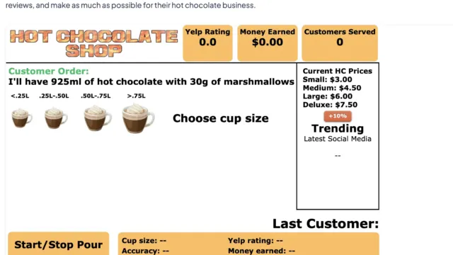 Screenshot of a slope game showing a slanted mountain path with elevation markers from 0 to 5000 feet. A blue prompt asks the player to calculate the slope between two ordered pairs, with a text box and “Check Answer” button.